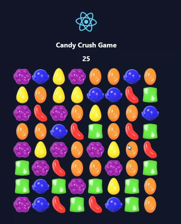 React Candy Crush Game
