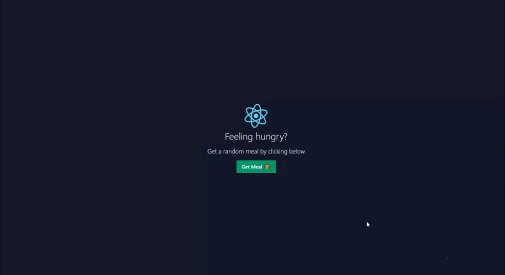 React Random Meal Generator App