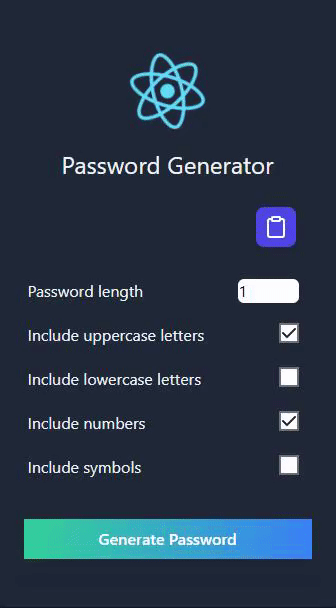React Password Generator App