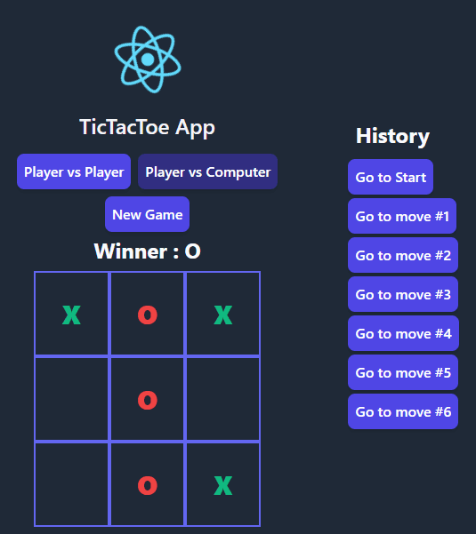 React TicTacToe App 2